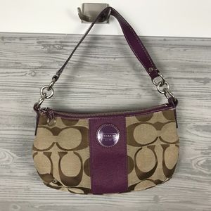 LAST CHANCE!! COACH | Handbag Purple & Jacquard Brown